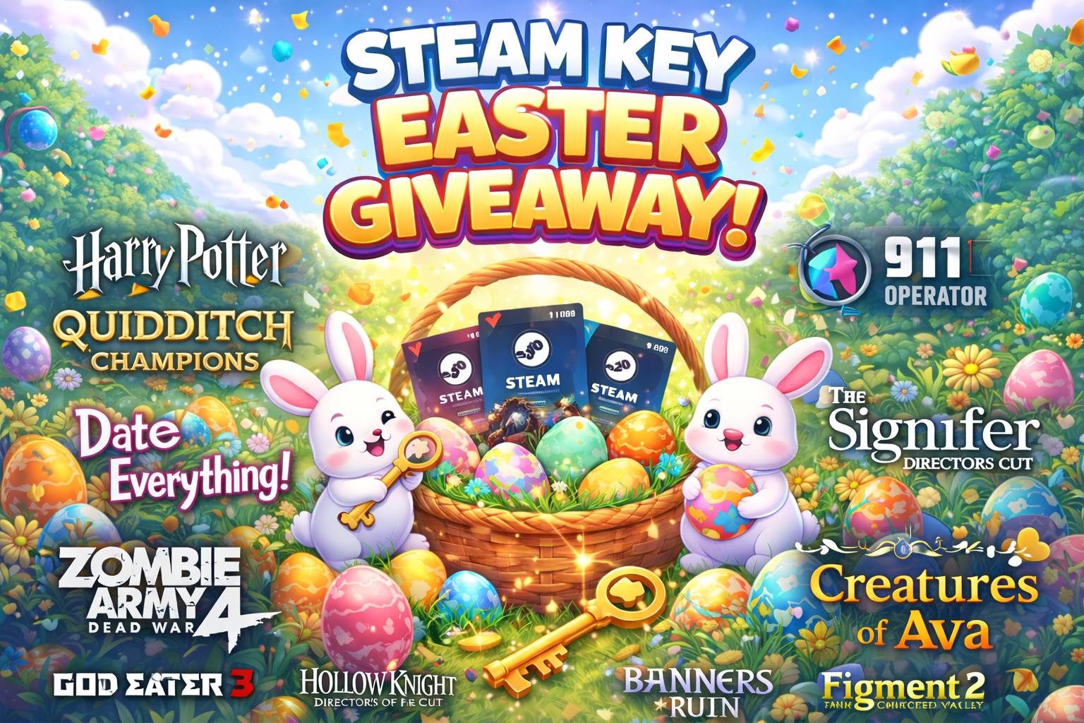 Easter Giveaway 10 Games 5 Winners