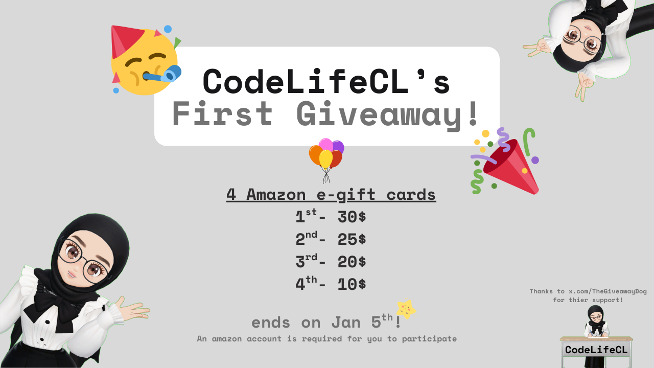 CodeLifeCL's Giveaway!